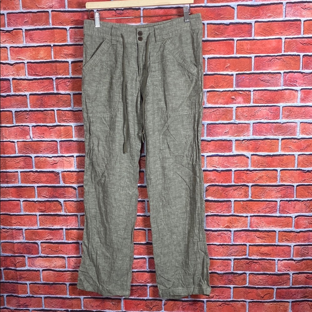 Patagonia Women's Island Hemp Pants in Chambray Basic‎ Green Size Medium